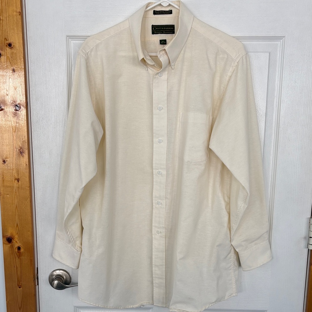 Croft & Barrow Men's Cream Button Down Shirt